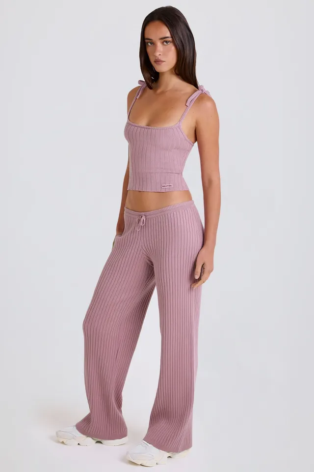 Oh Polly BT2350 Jogging Mauve Large Côtelé Coton