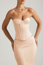 Oh Polly Araminta 11361 Top Corset Satin Beige Gold