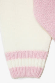 Oh Polly pull col roulé oversize rose laine