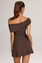 Oh Polly Suhana mini robe marron chocolat modal