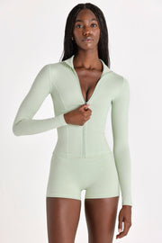 Oh Polly Bo+Tee BT0698 veste sport pistache chiné