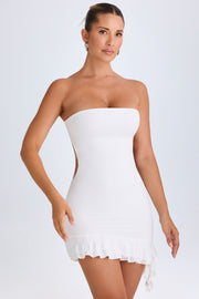 Oh Polly Misa 10174 robe mini blanche bandeau volants