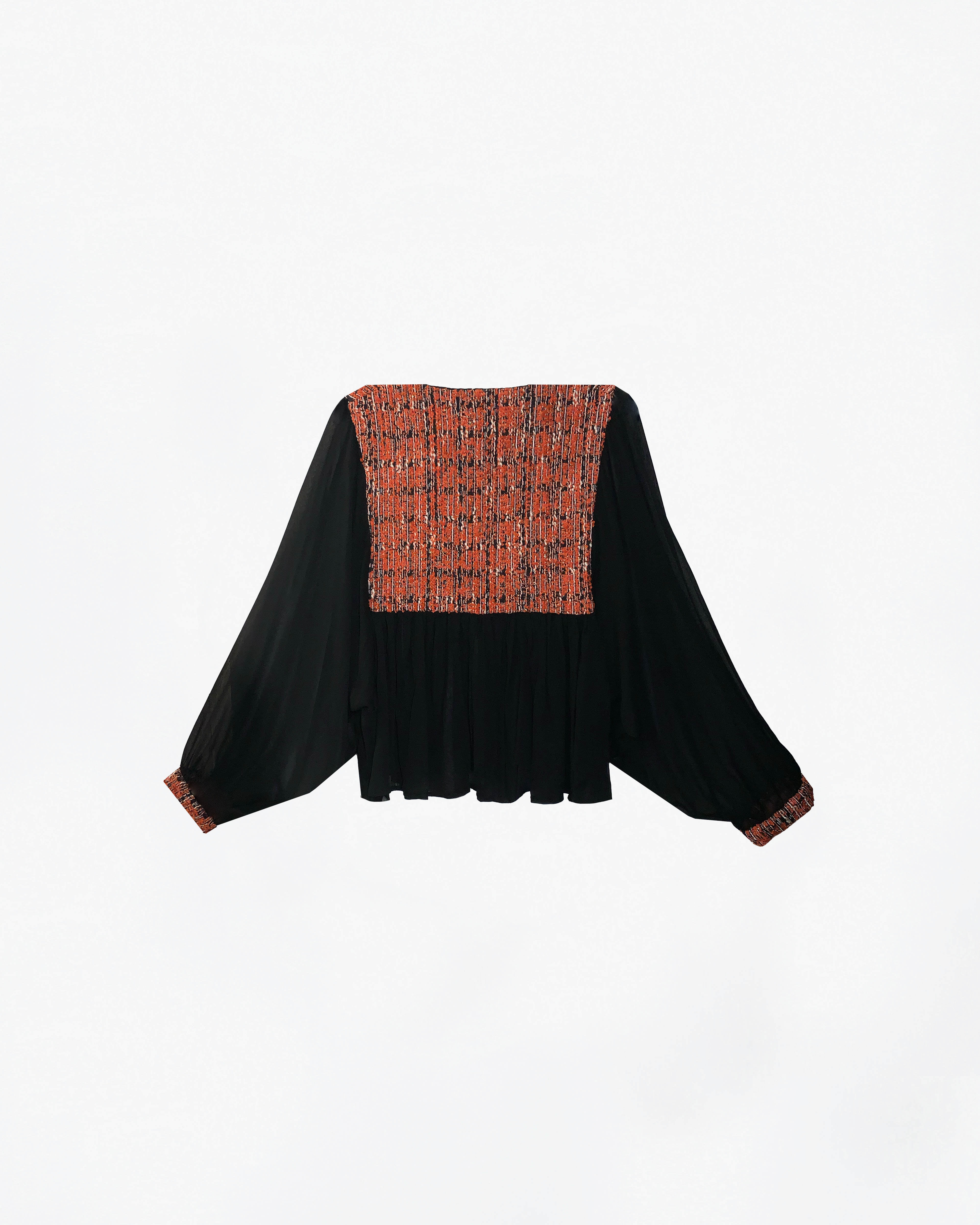 The Ethiquette Frida gilet en tweed mousseline