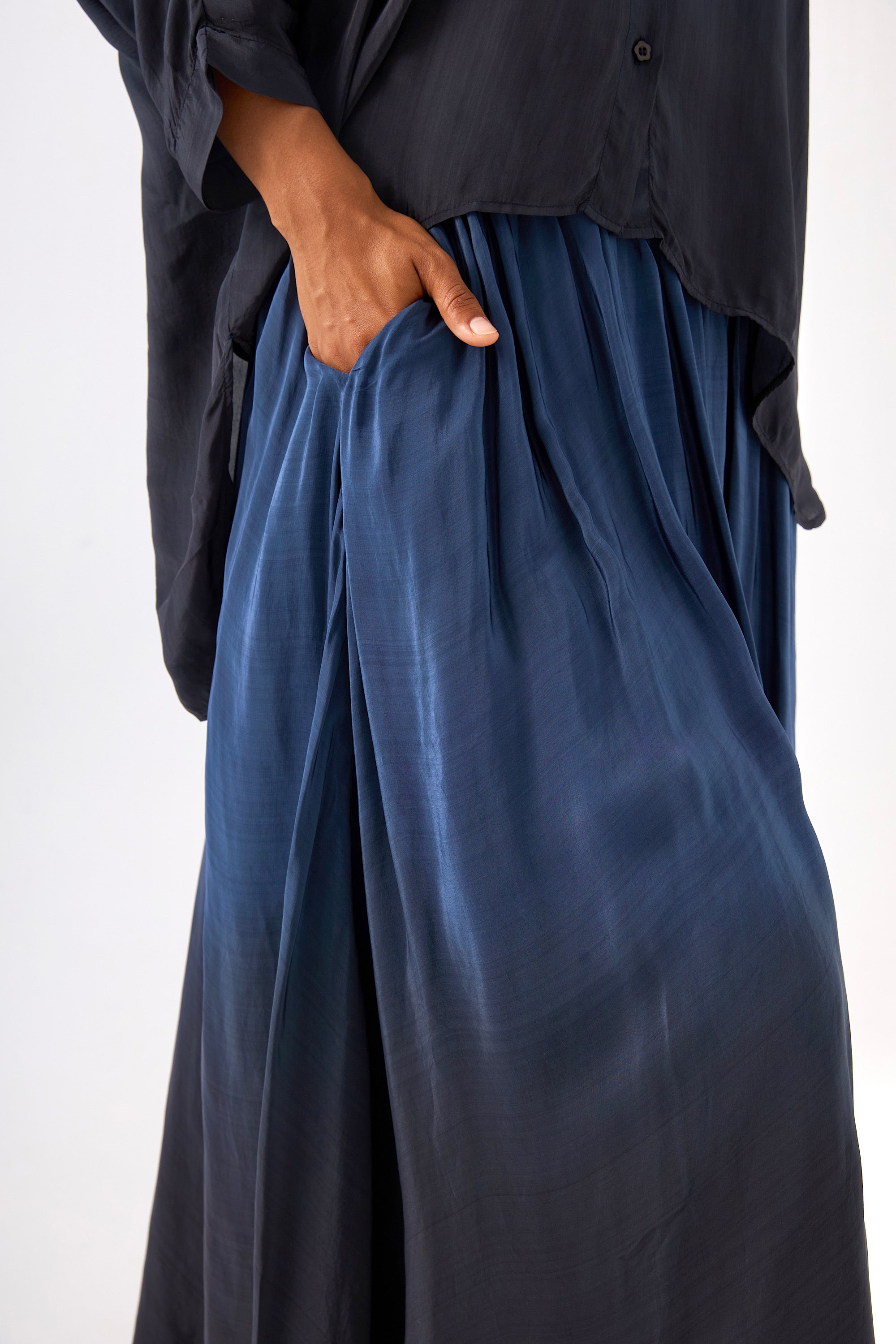 Chicosoleil Pixie jupe longue tie dye bleu viscose