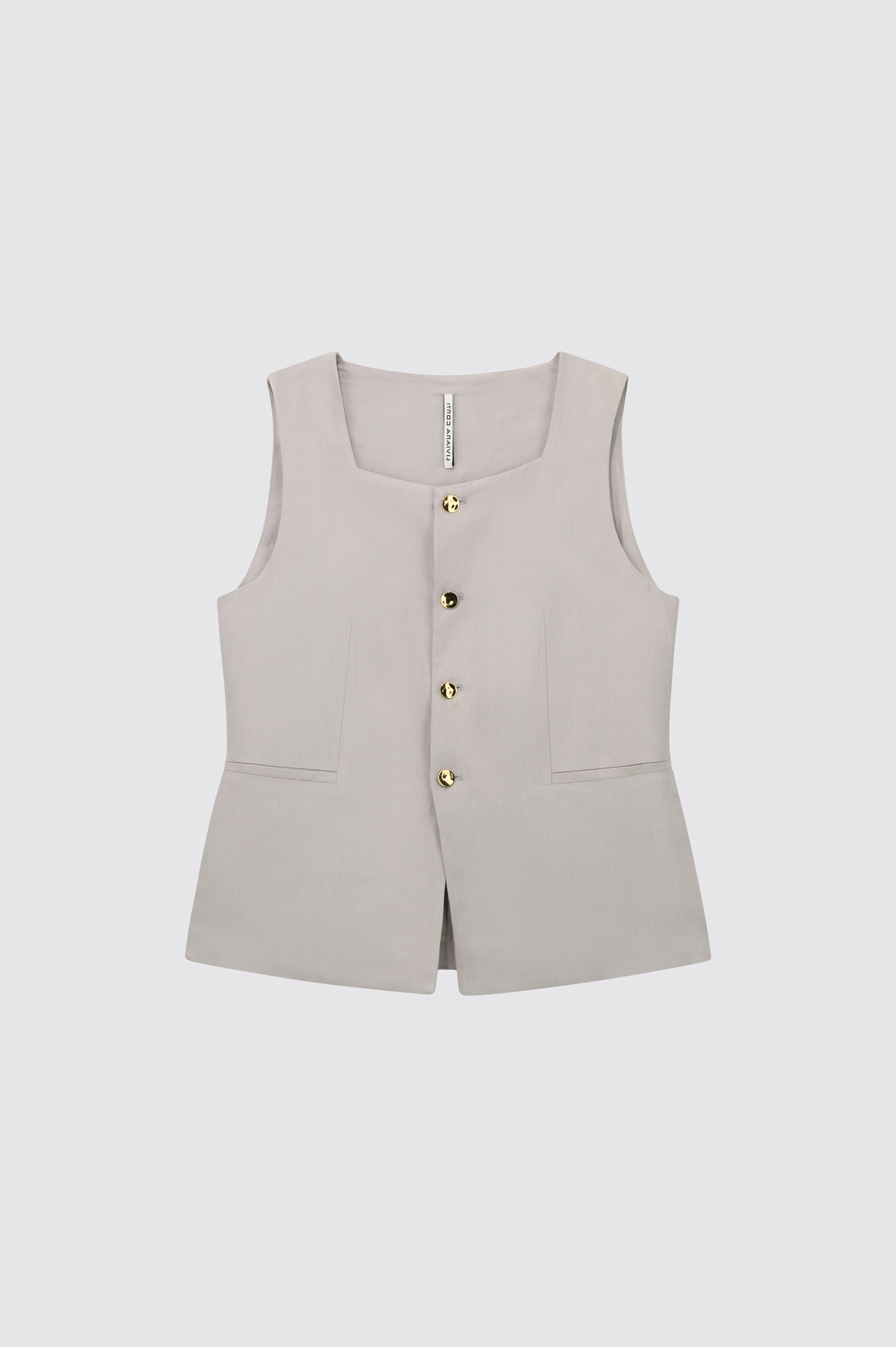 Liviana Conti Bobby gilet tailleur Rose viscose lin