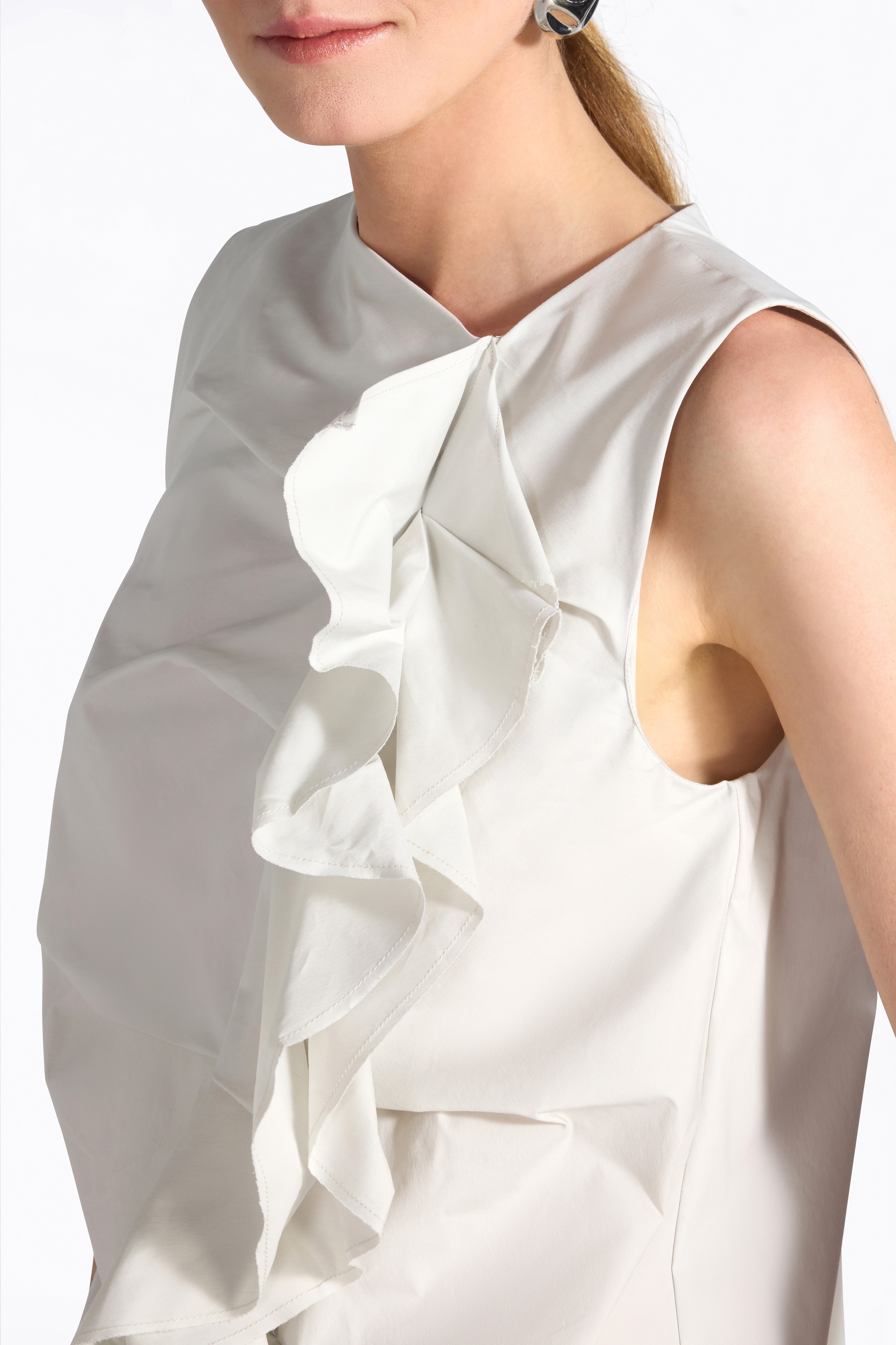 Liviana Conti Ariel chemisier femme luna sans manches drapé