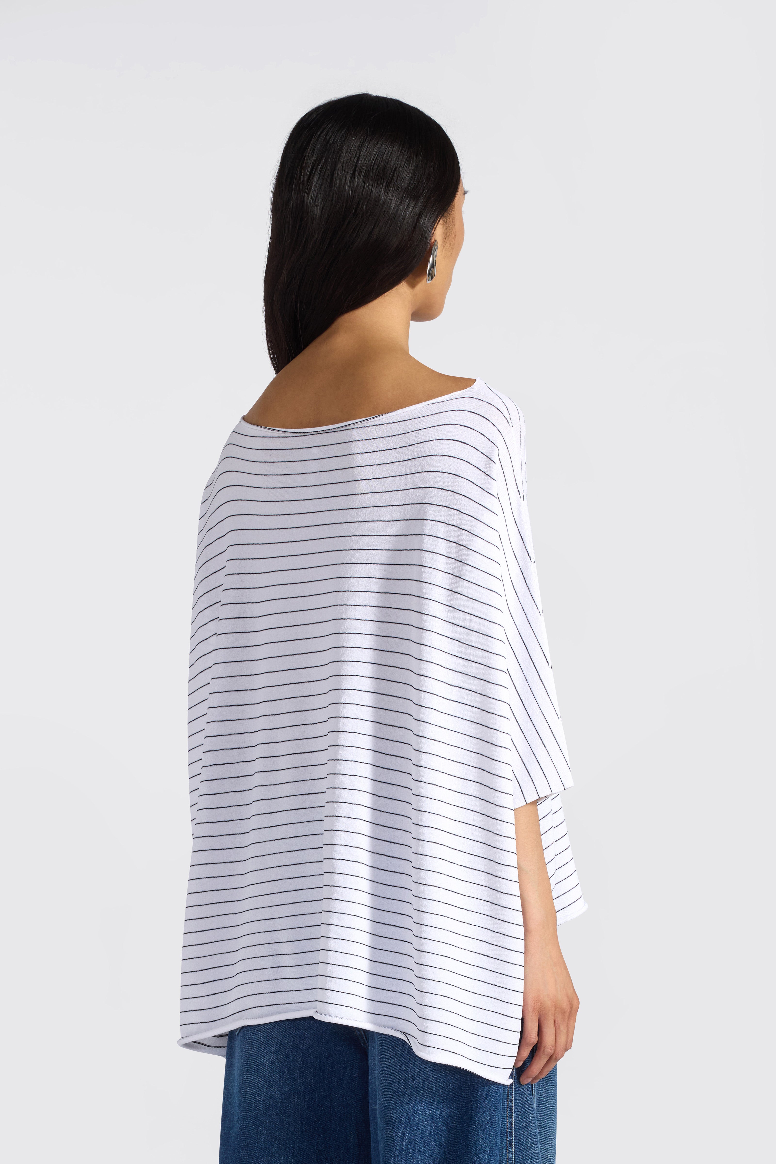Liviana Conti Wilma pull rayé blanc nuit