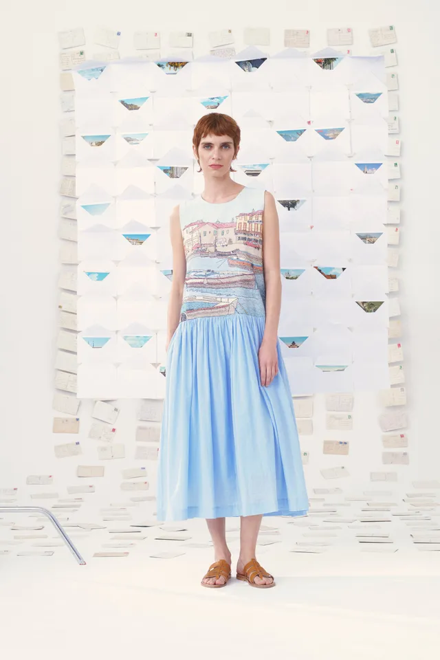 MII Carte postale Robe Edith Provence coton