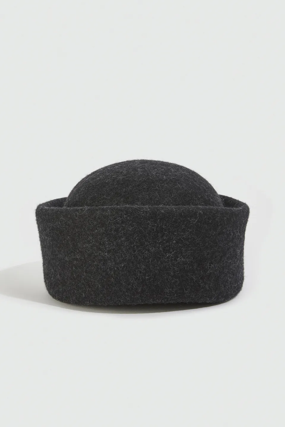 Liviana Conti Edna chapeau pillbox Anthracite feutre laine