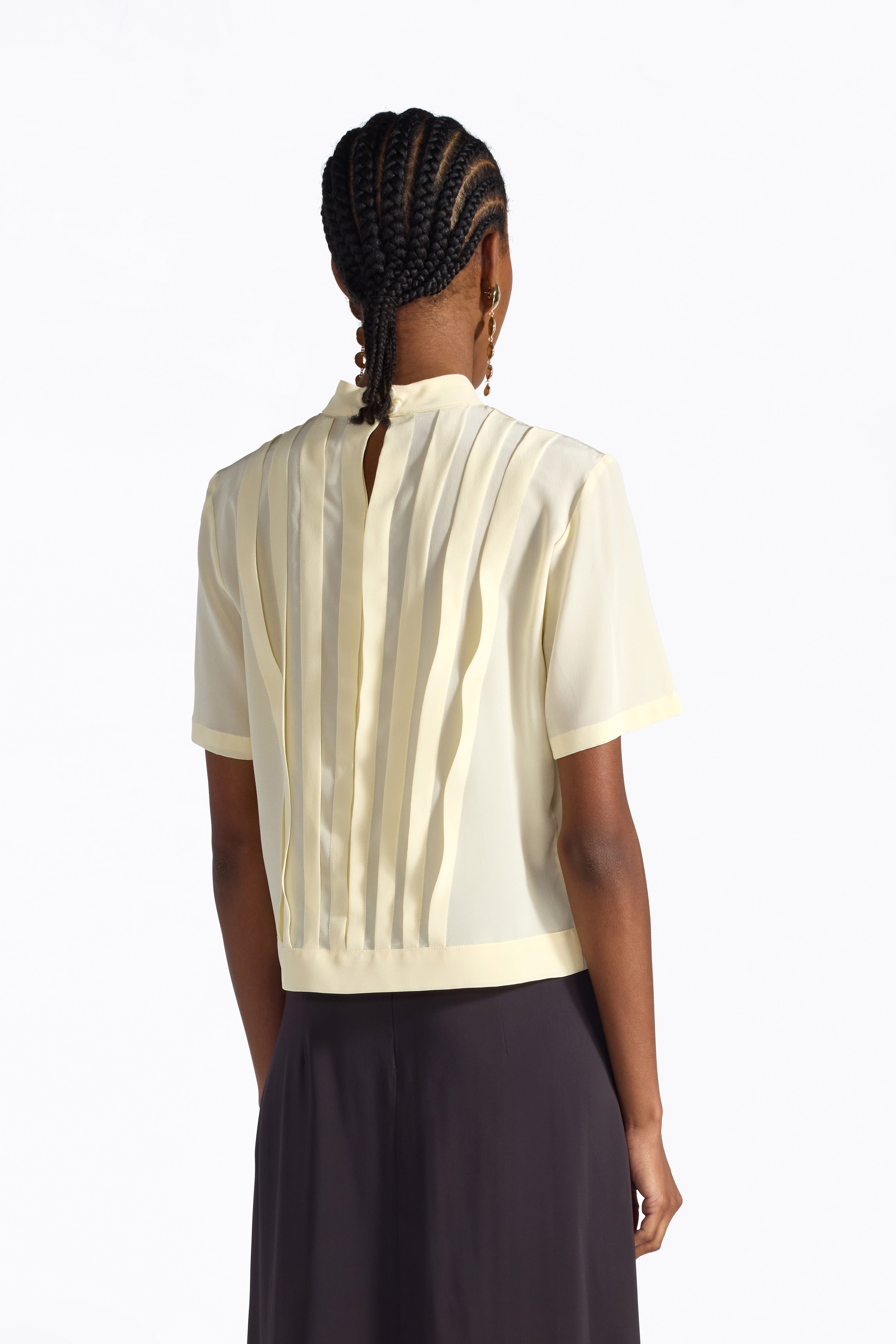 Liviana Conti Betty F6SS07 blouse soie Polline 100% soie