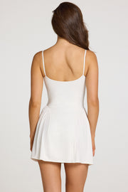 Oh Polly Delphine 16100 mini robe blanche modal dentelle