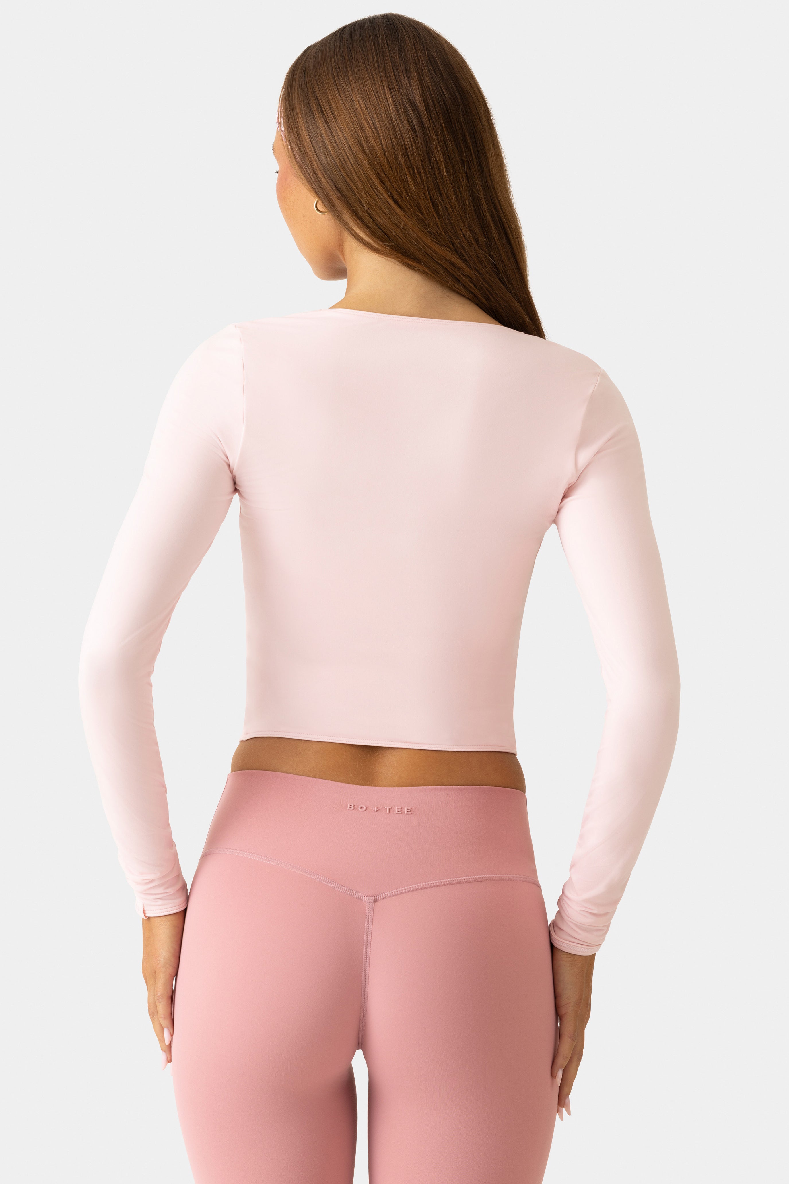 Oh Polly Bo+Tee Soft Jersey top cache-cœur Ballet Pink stretch