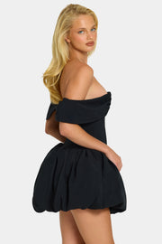 Oh Polly Jessamy robe mini corset noire épaules dénudées