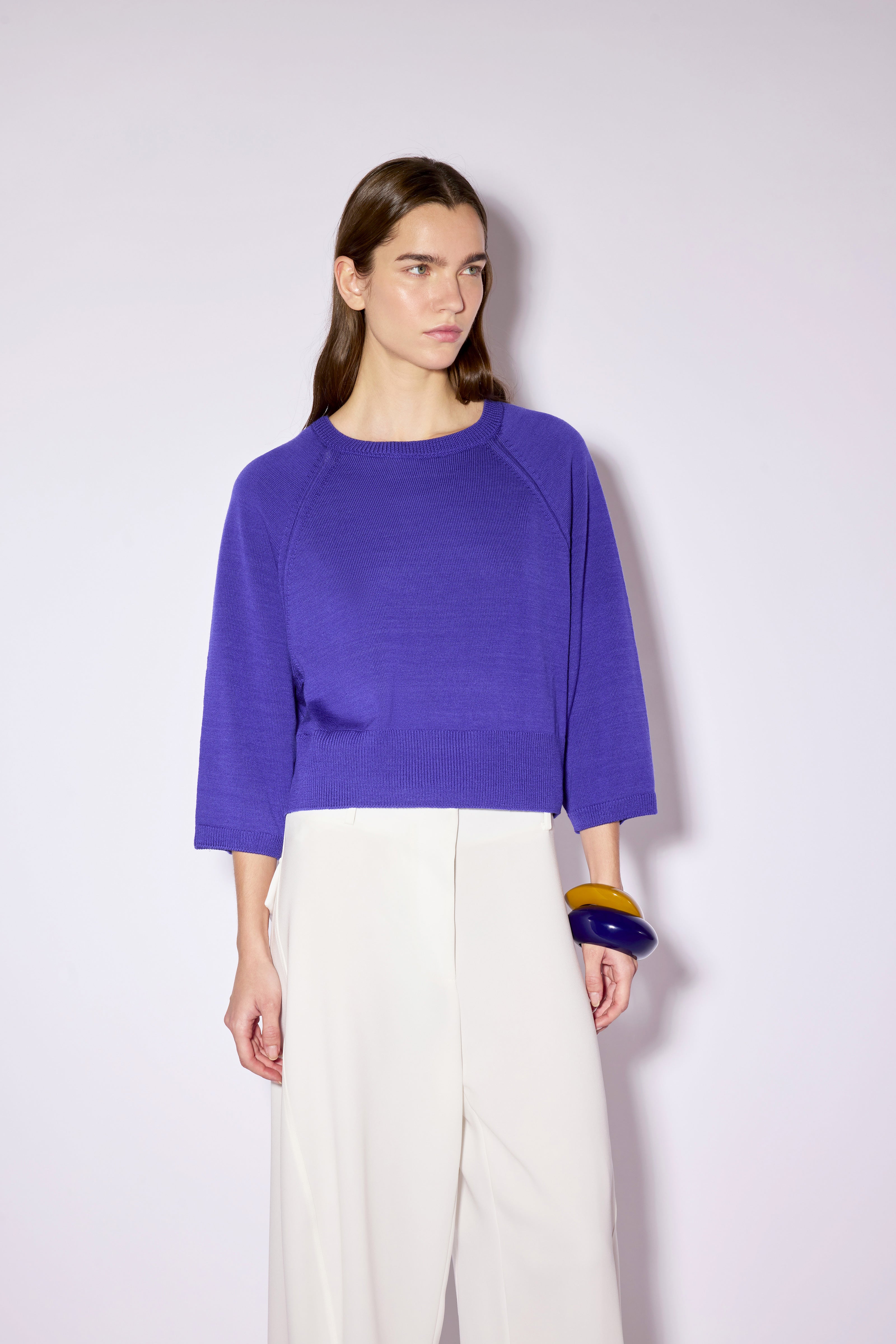 Liviana Conti Kelly pull bleu laine mérinos XS