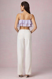 Oh Polly Bobbi 13841 jean barrel écru taille mi-haute