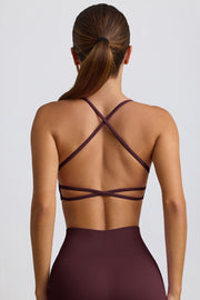 Oh Polly Super Sculpt BT2476 brassière sport bordeaux sans couture
