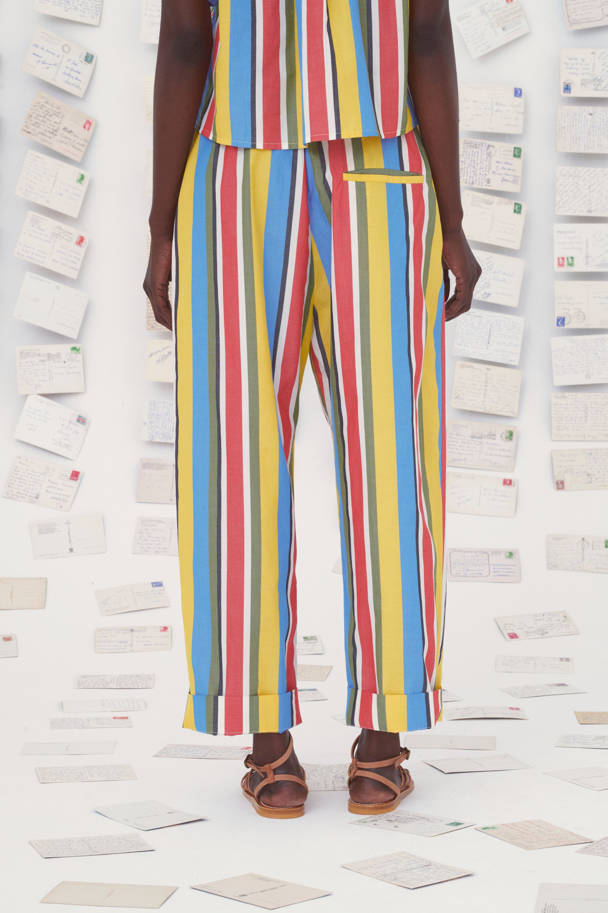 Mii en carte postale Pantalon Kika pantalon La Provence coton
