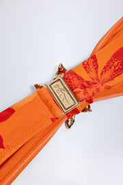 Oh Polly Baracoa Haut Bikini Bandeau Orange Fleuri