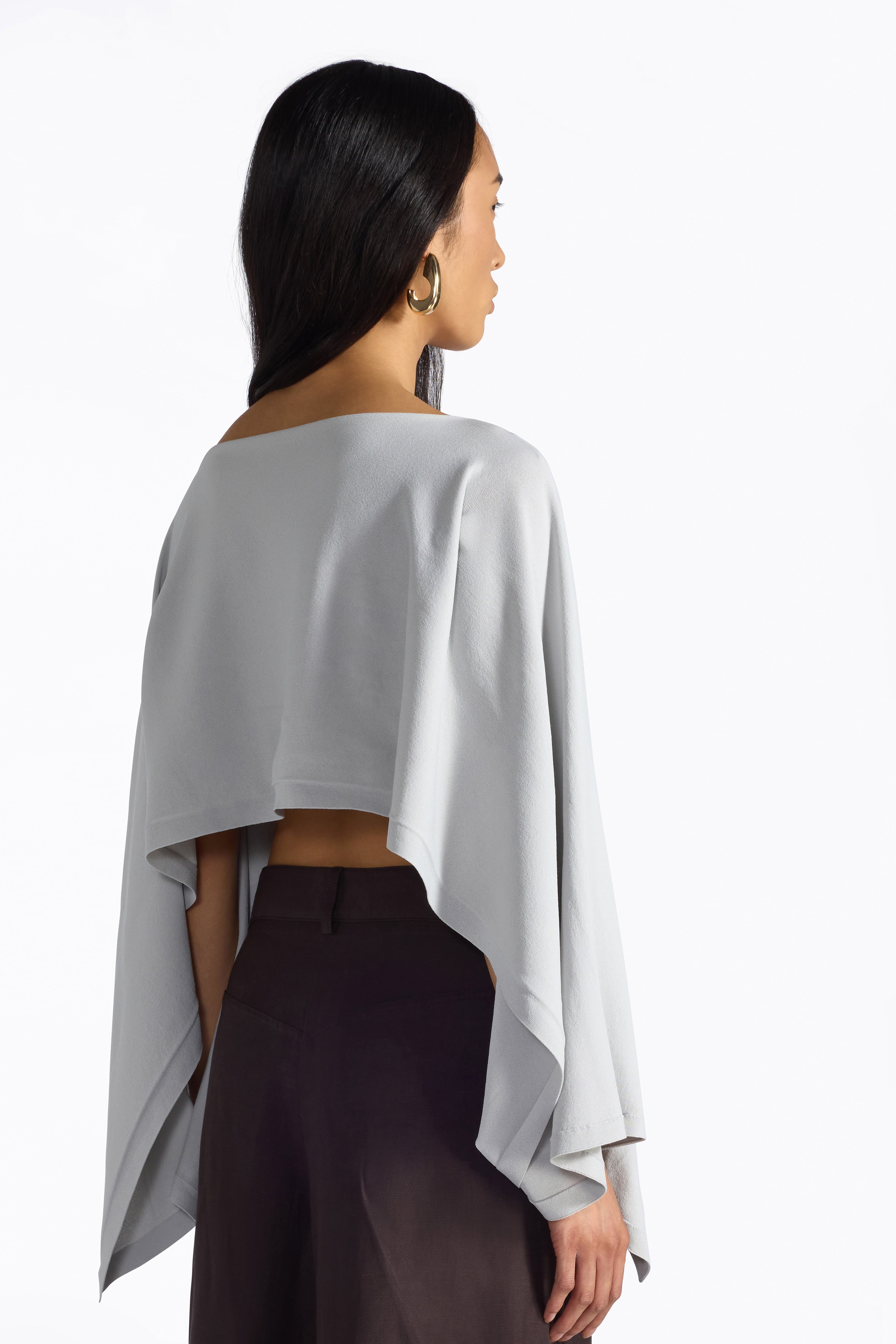 Liviana Conti Laisa poncho crop viscose stretch