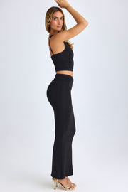 Oh Polly Lena jupe maxi noire modal fendue