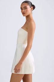 Oh Polly Haisley Robe Bustier Ivoire Satin Corset