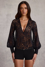 Oh Polly Jumpsuits Serenya combishort dentelle noir