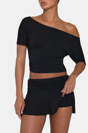 Oh Polly ButterCloud Mini Jupe-Short Black jupe
