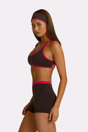 Oh Polly Bo+Tee short sport truffle taille enveloppée