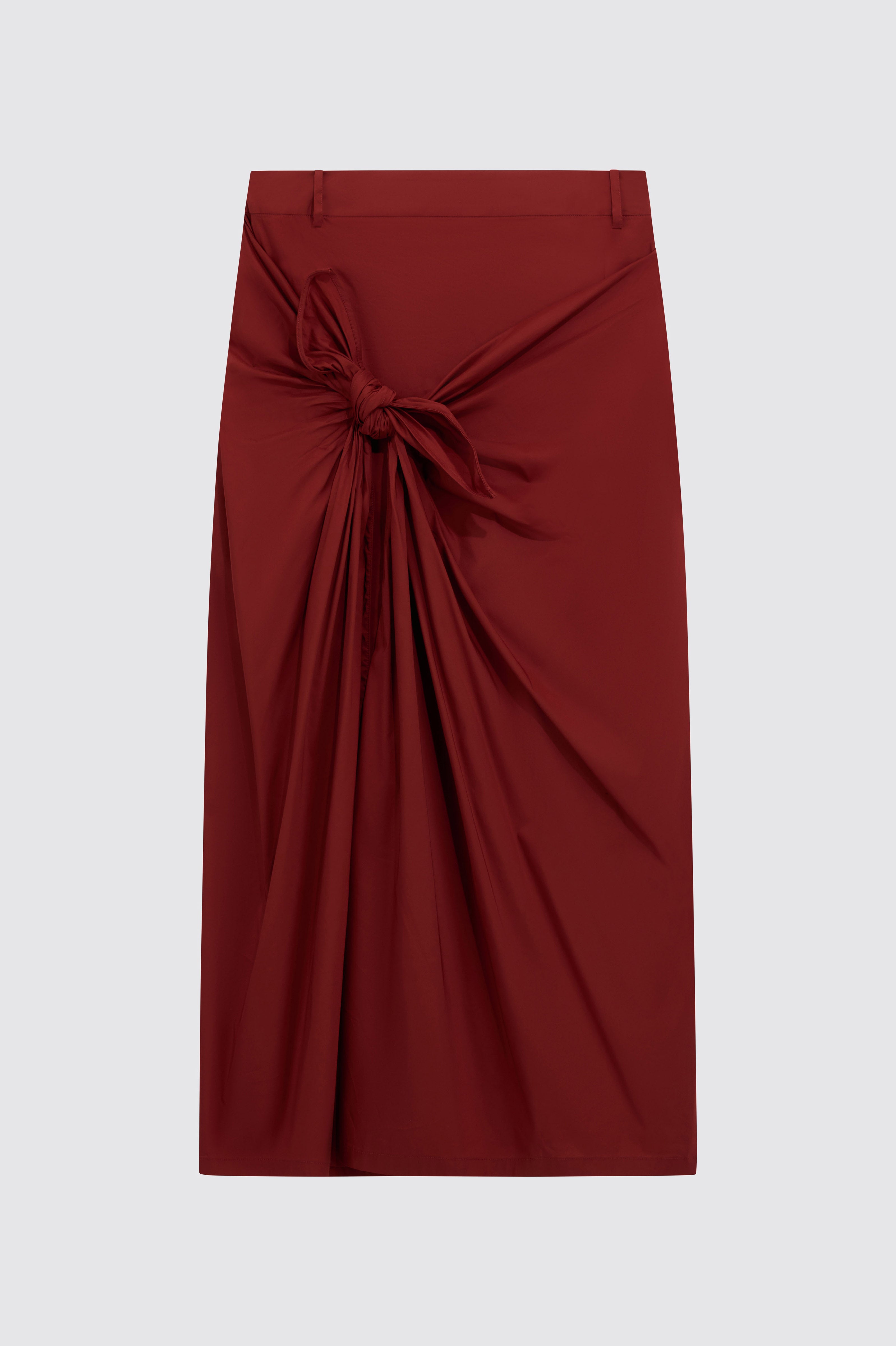 Liviana Conti Lindsey L6SK60 jupe longue terracotta drapée