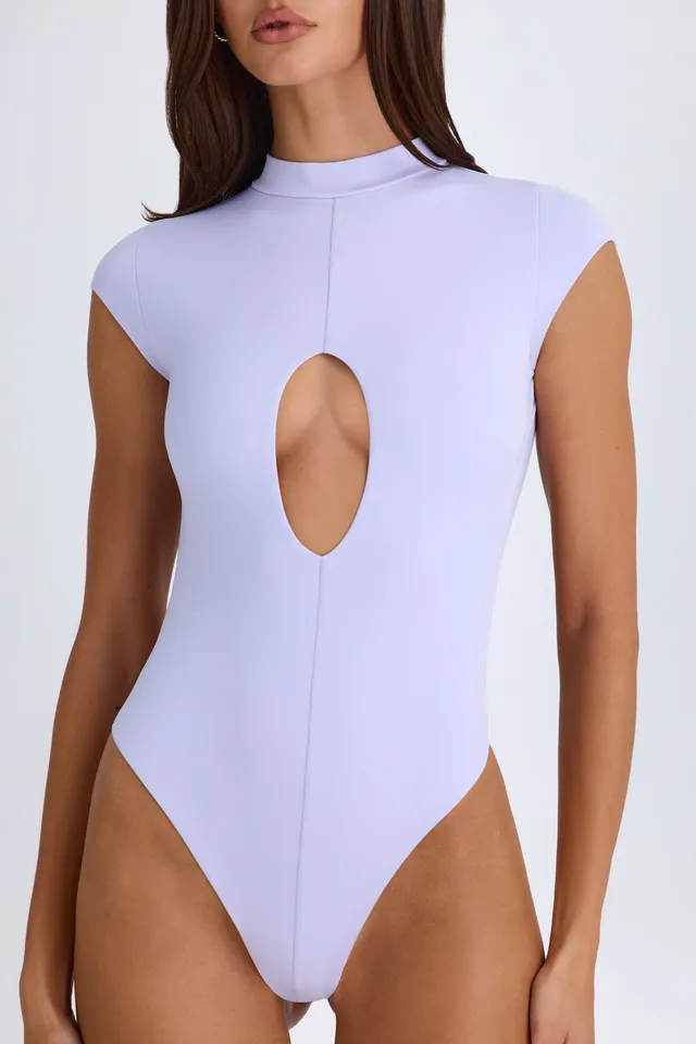 Oh Polly Madison body découpé lilas col montant