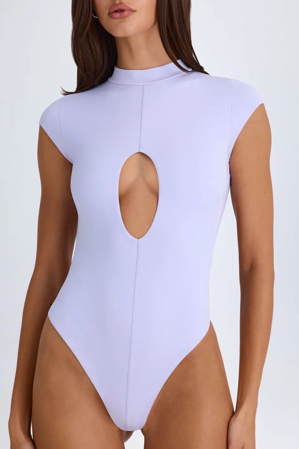 Oh Polly Madison body découpé lilas col montant