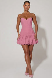 Oh Polly Dresses Lavinia robe corset Dusty Pink bubble