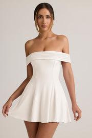 Oh Polly Jaida 14150 mini robe blanche jersey modal