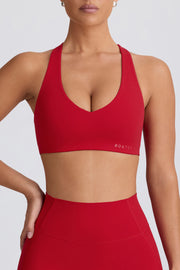 Oh Polly Bo+Tee brassière sport rouge respirante stretch