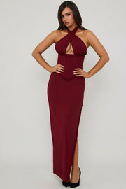 Oh Polly Penelope 10950 robe maxi corset rouge halter