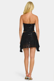 Oh Polly Embellished Sybil 12735 jupe noire sequins