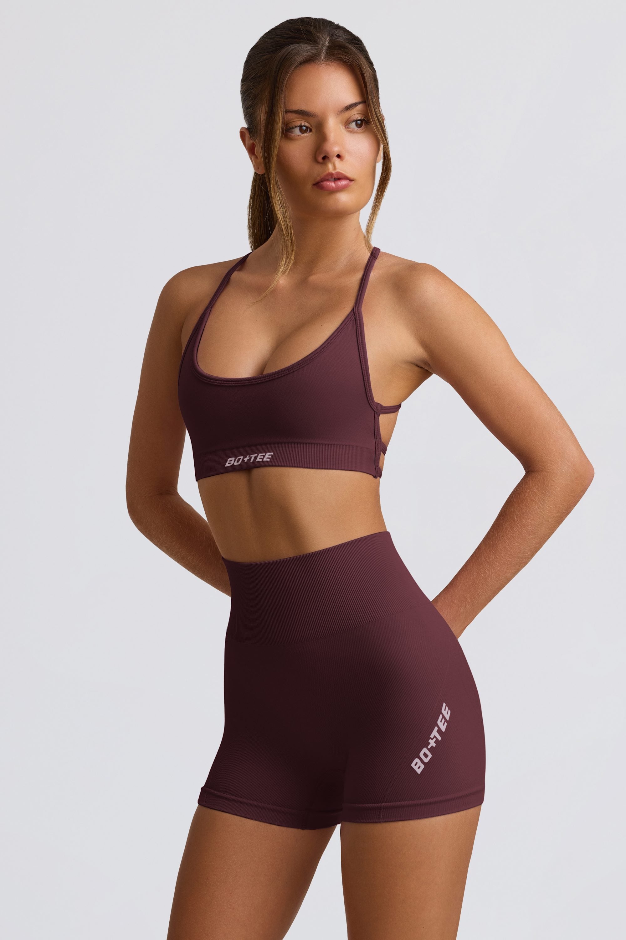 Oh Polly Super Sculpt BT02538 mini short bordeaux gainant