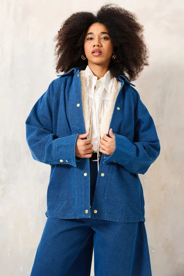 CHICOSOLEIL VESTES Veste KEYA jean denim blue denim coton