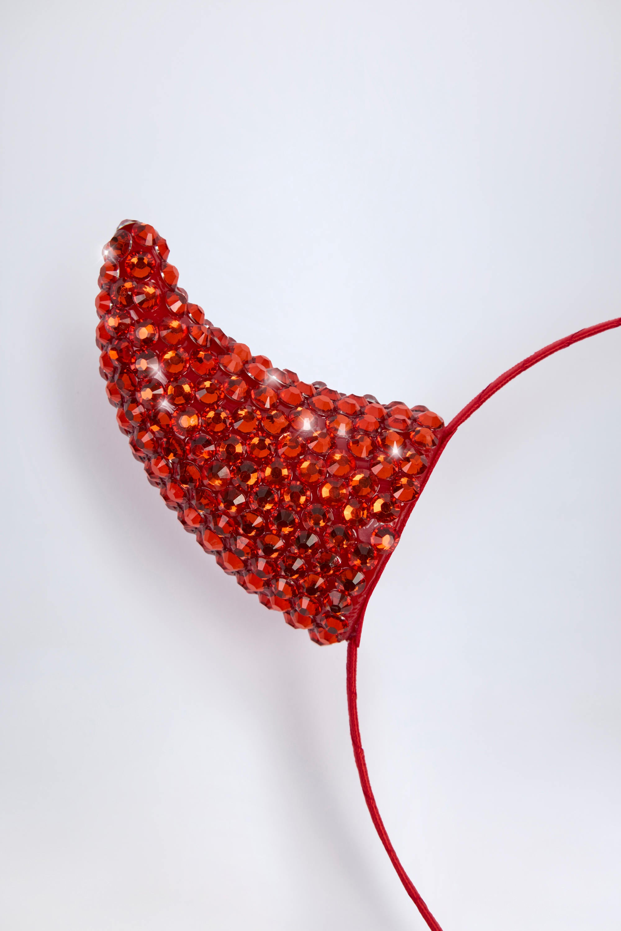 Oh Polly Vixena Serre-Tête Cornes de Diable Rouge Strass