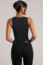Oh Polly Bodysuits 16059 Body Noir Décolleté Modal
