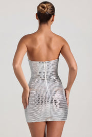 Oh Polly Aurora robe bandeau mini diamant strass