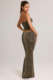 Oh Polly Avenley jupe maxi sirène léopard modal