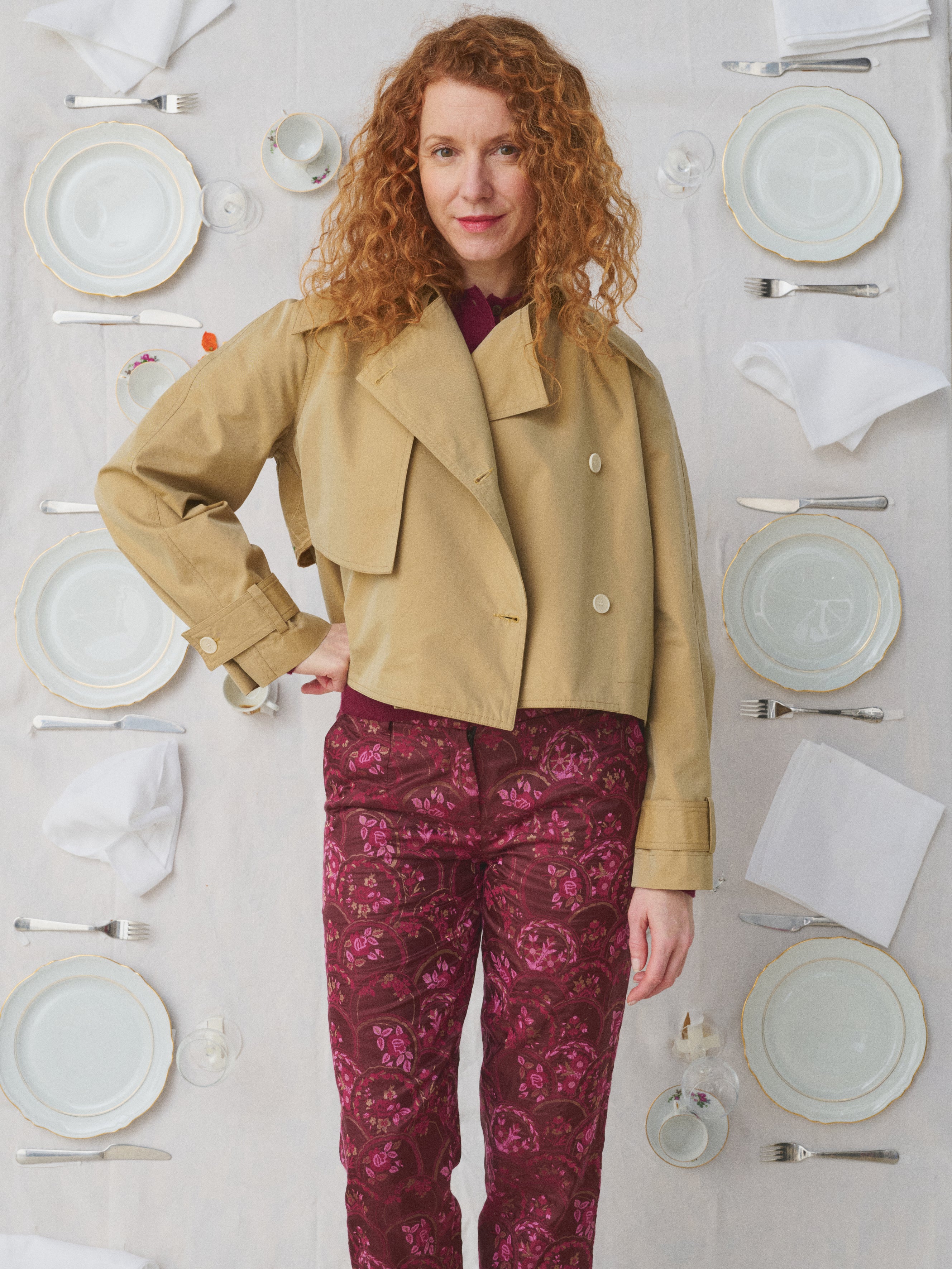 Mii à table Volver veste trench déperlant brodé S-L