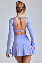Oh Polly Leotine 8078 mini robe bleu lavande georgette
