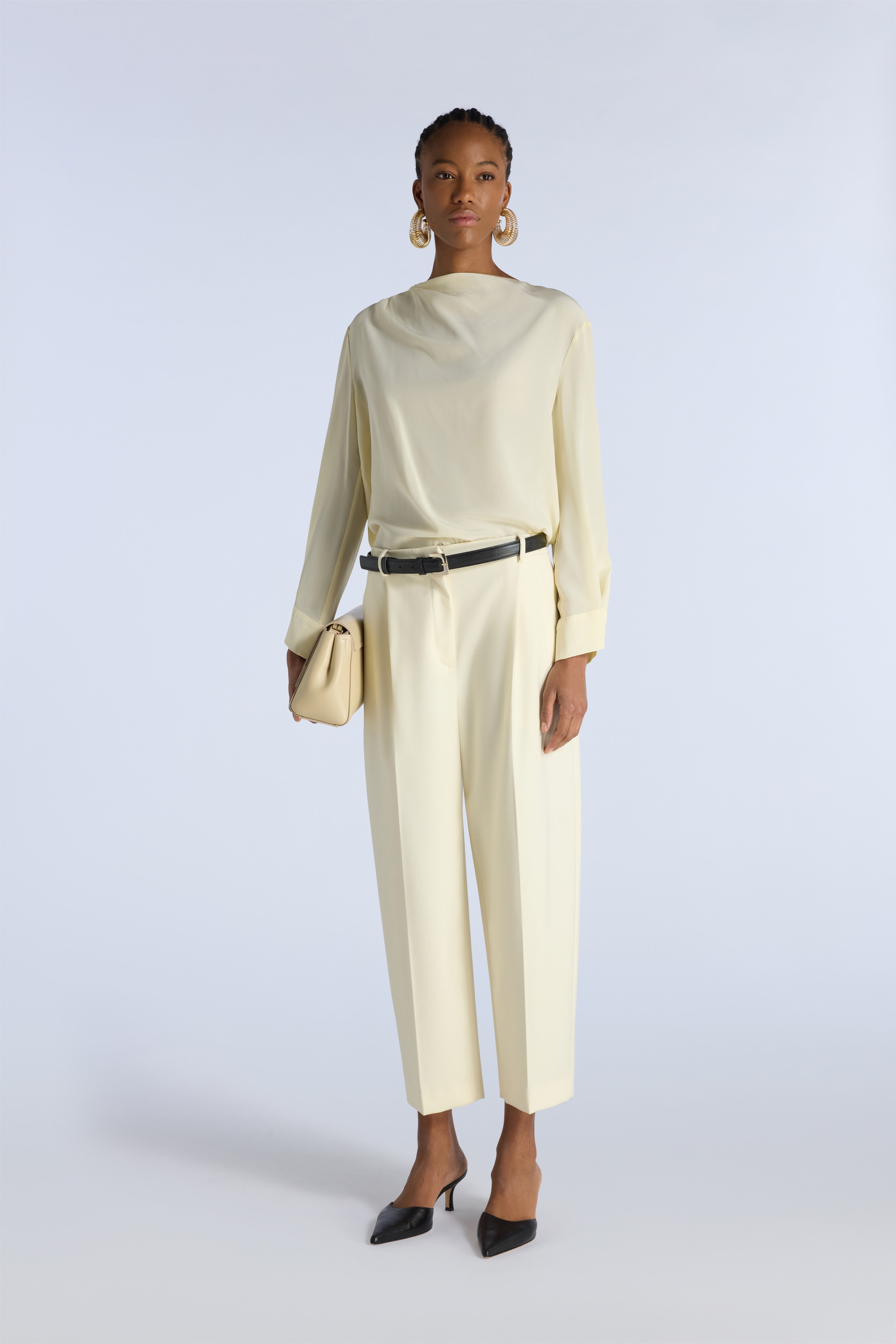 Liviana Conti Alexander pantalon crop laine polline