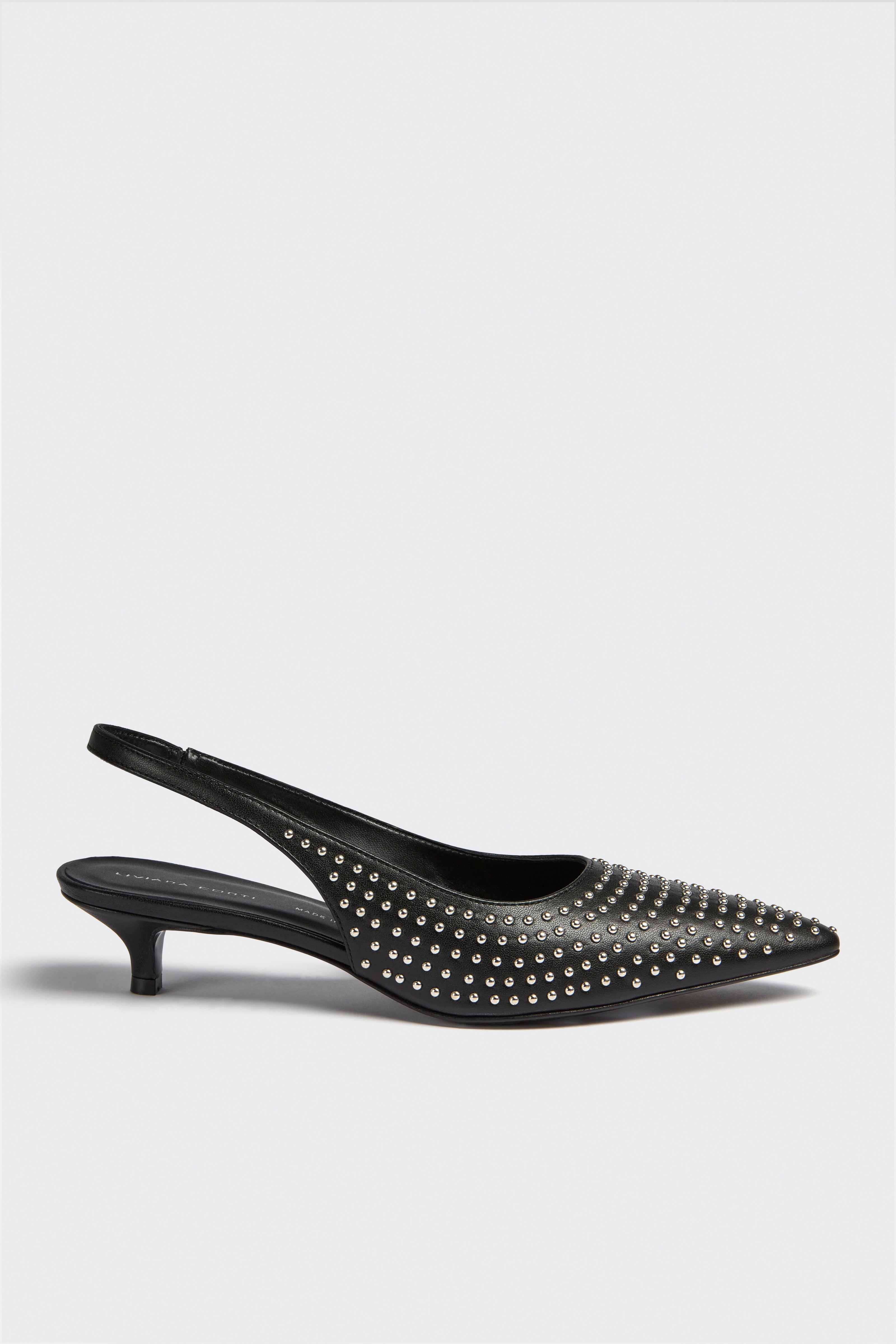 Liviana Conti Lily slingback noir cuir talon 40 mm