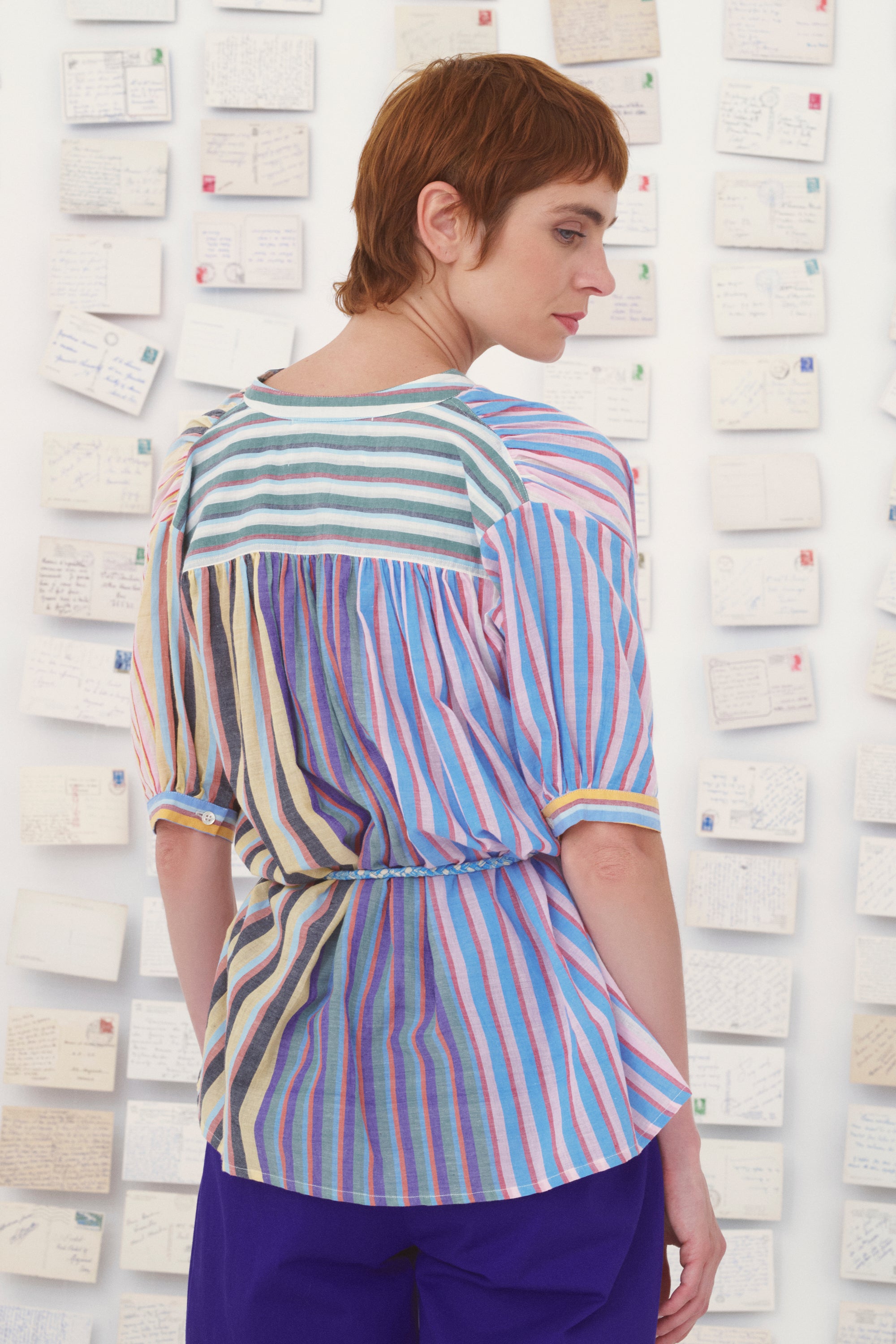 Mii en carte postale Chemise Artemis Provence rayures femme