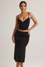 Oh Polly Elma 10640 caraco noir modal froissé