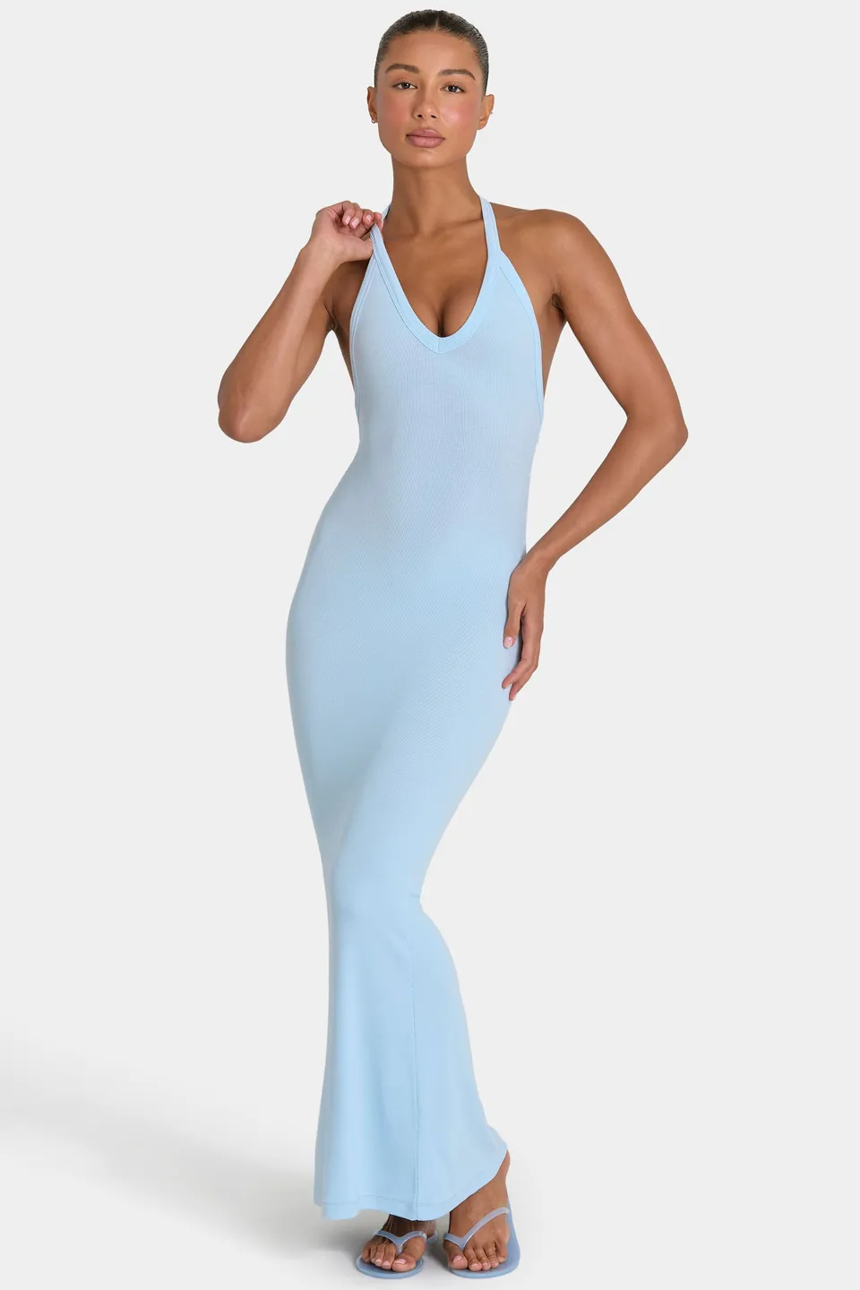 Oh Polly ButterCloud Maxi robe longue sky stretch