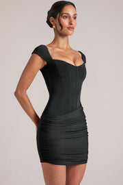 Oh Polly Dresses mini robe noire sweetheart modal